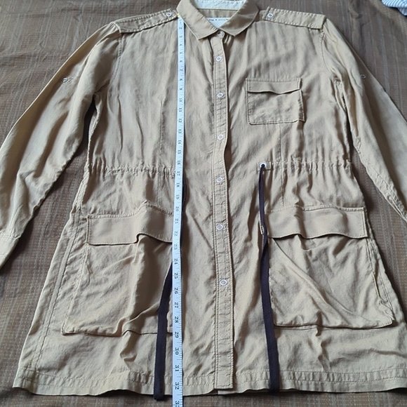 Rag & Bone Draw String Button Down Shirt with Large Pockets - Picture 13 of 14